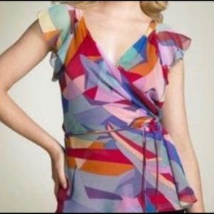 Diane Von Furstenberg Maupiti Wrap Top Sz 0 NWOT